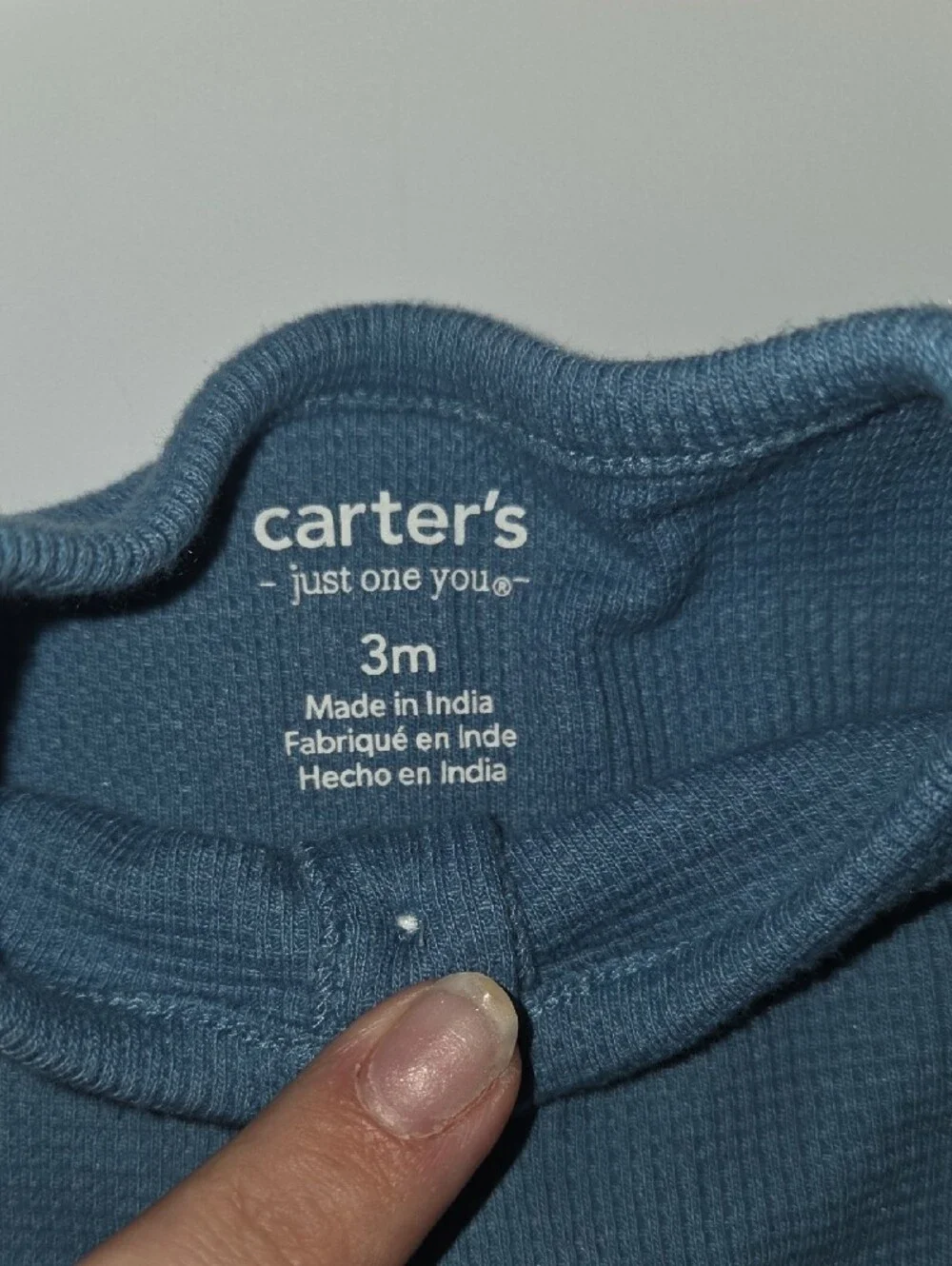 Carter's Blue Waffle-Knit Romper & Blue-Striped Cotton Romper Two-Pack